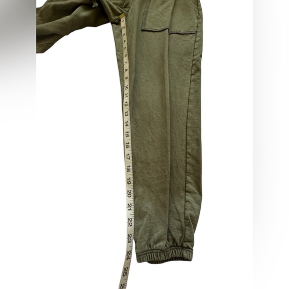 Aerie Olive Green Women's Mid Rise Drawstring Joggers Pockets Size XS Short - Picture 11 of 14